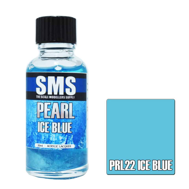 The Scale Modellers Supply - PRL22 PEARL ICE BLUE Acrylic Lacquer 30ml Bottle
