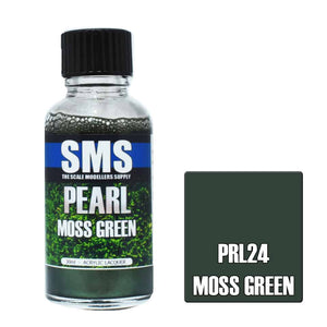 The Scale Modellers Supply - PRL24 PEARL MOSS GREEN Acrylic Lacquer 30ml Bottle