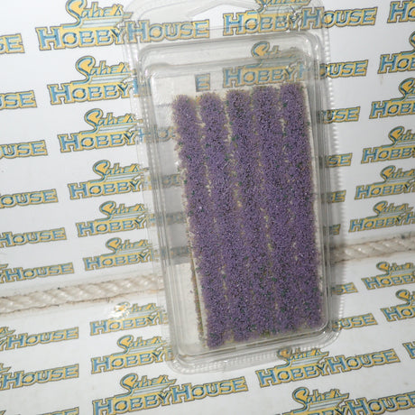 Peco Scene PSG-32 - 6mm Self-Adhesive Lavender Tuft Strips Pack of 10