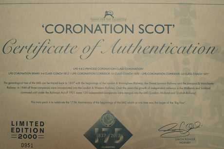 Hornby R3092 - OO Hornby Coronation Scot Train Pack - Limited Edition - Ltd Edition