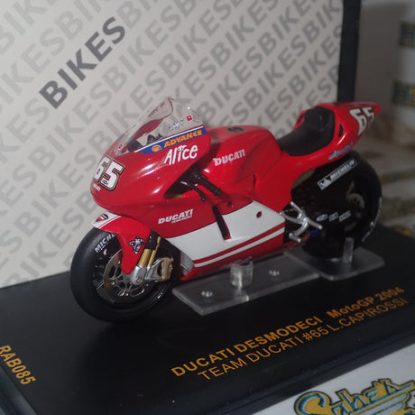 IXO Models RAB085 - 1/24 Scale - Ducati Desmodeci #65 L.Capirossi Superbike World Champion 2001 Scale Model Replica