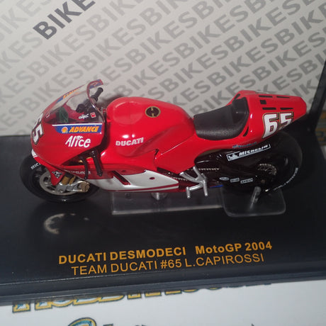 IXO Models RAB085 - 1/24 Scale - Ducati Desmodeci #65 L.Capirossi Superbike World Champion 2001 Scale Model Replica