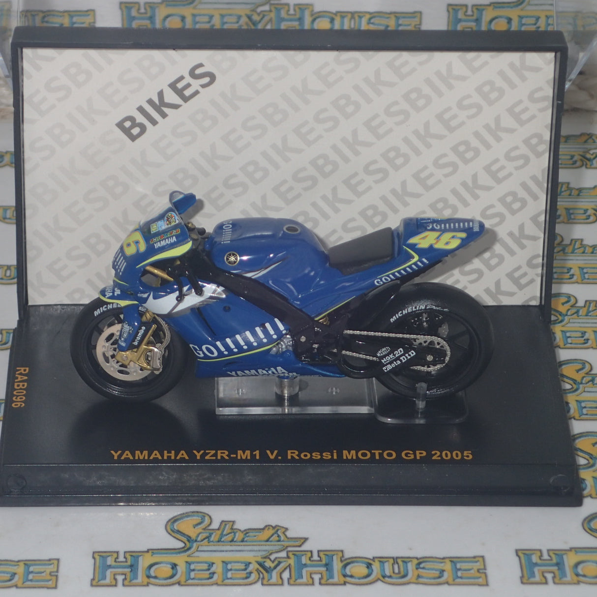 IXO Models RAB096 - 1/24 Scale Yamaha YZR-M1 #46 V.Rossi MotoGP 2005 Scale Model Replica