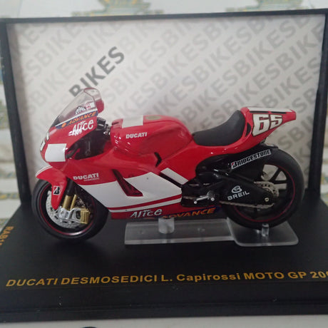 IXO Models RAB1065 - 1/24 Scale Ducati Desmosedici #65 L.Capirossi MotoGP 2005 Scale Model Replica