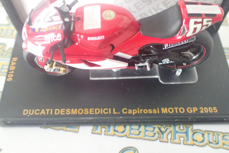 IXO Models RAB1065 - 1/24 Scale Ducati Desmosedici #65 L.Capirossi MotoGP 2005 Scale Model Replica