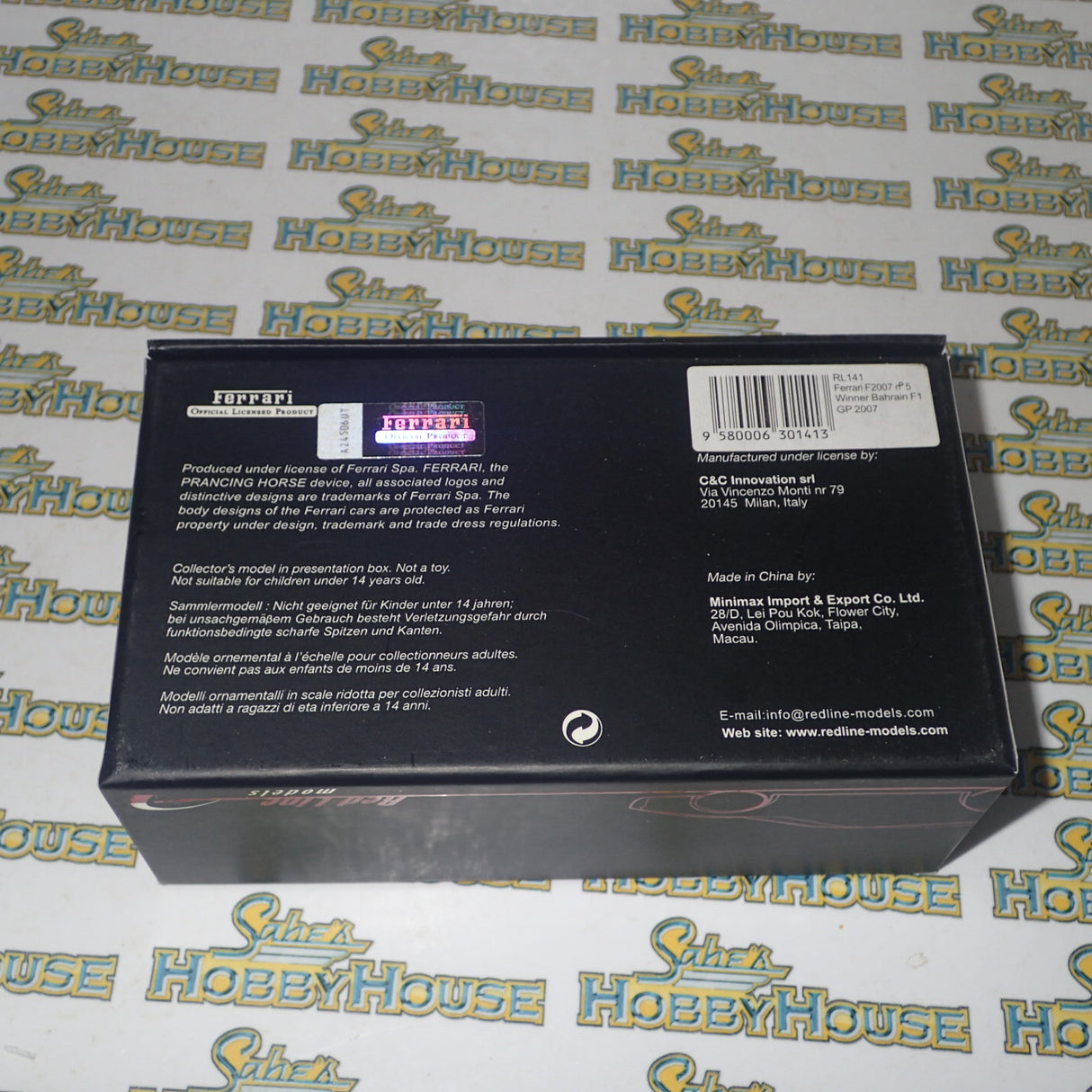 Red Line Models RL141 - 1/43 Scale - Ferrari F2007 #5 Felipe Massa Winner Bahrain F1 GP 2007 Scale Model Replica