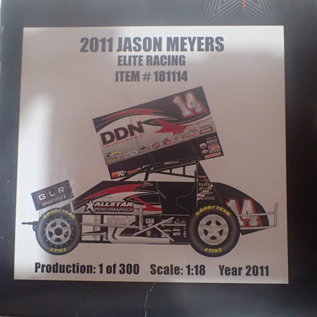 R&R Sprint Cars RR181114 - 1/18 Scale Jason Meyers - Back 2 Back Champion 2011
