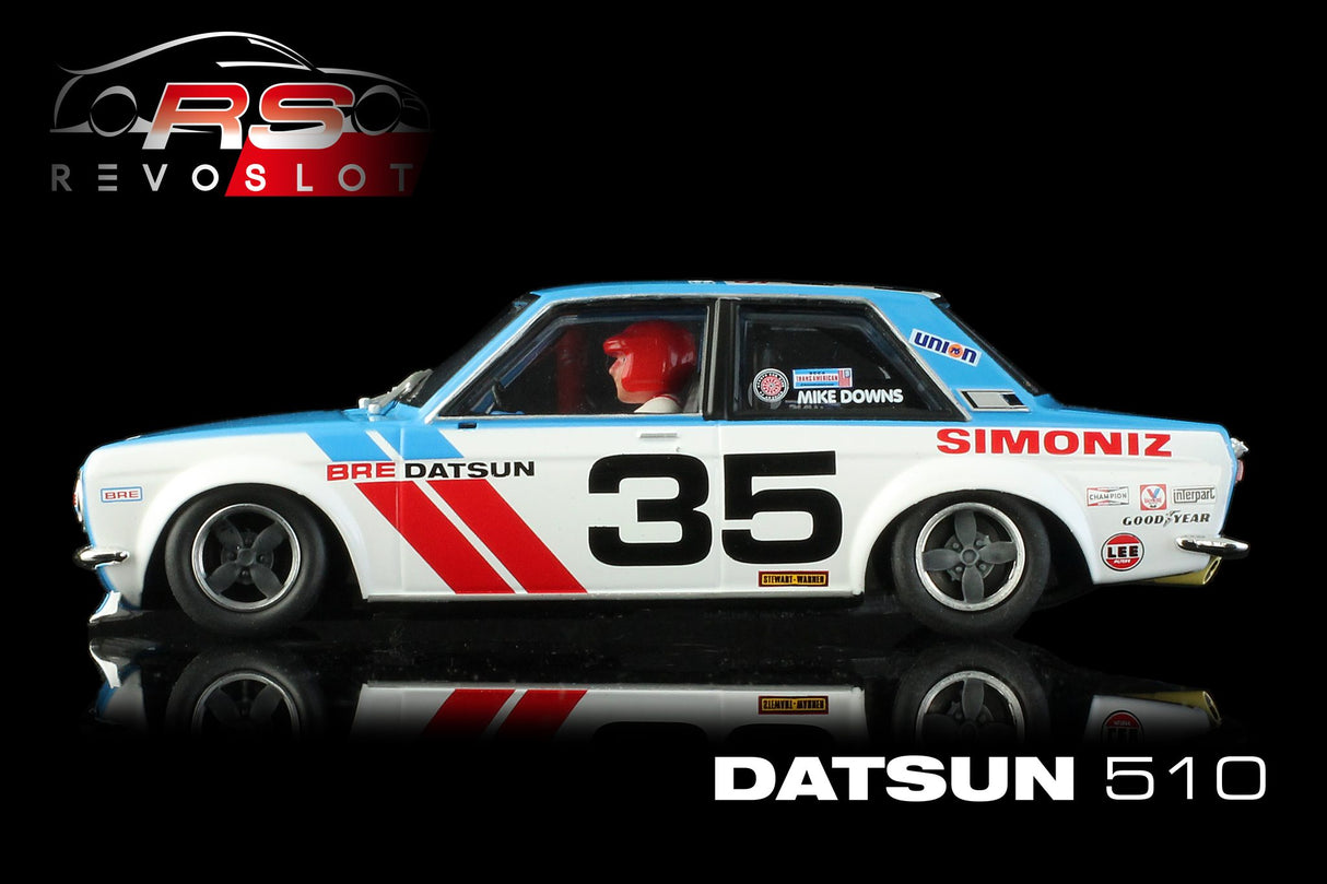 Revo Slot RS0200 – 1/32 Scale DATSUN 510 DATSUN 510 BRE #35 SCCA TRANSAM 1972 Mike Downs