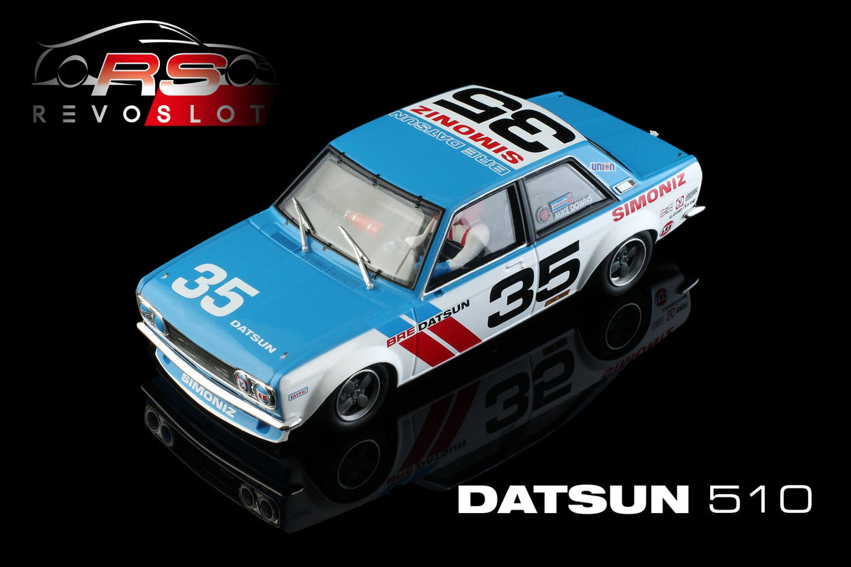 Revo Slot RS0200 – 1/32 Scale DATSUN 510 DATSUN 510 BRE #35 SCCA TRANSAM 1972 Mike Downs