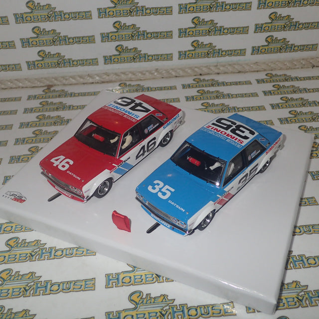 Revo Slot RS0202 – 1/32 Scale DATSUN 510 TWIN SET #35 & #46 SCCA TRANSAM 1972 Mike Downs & John Morton