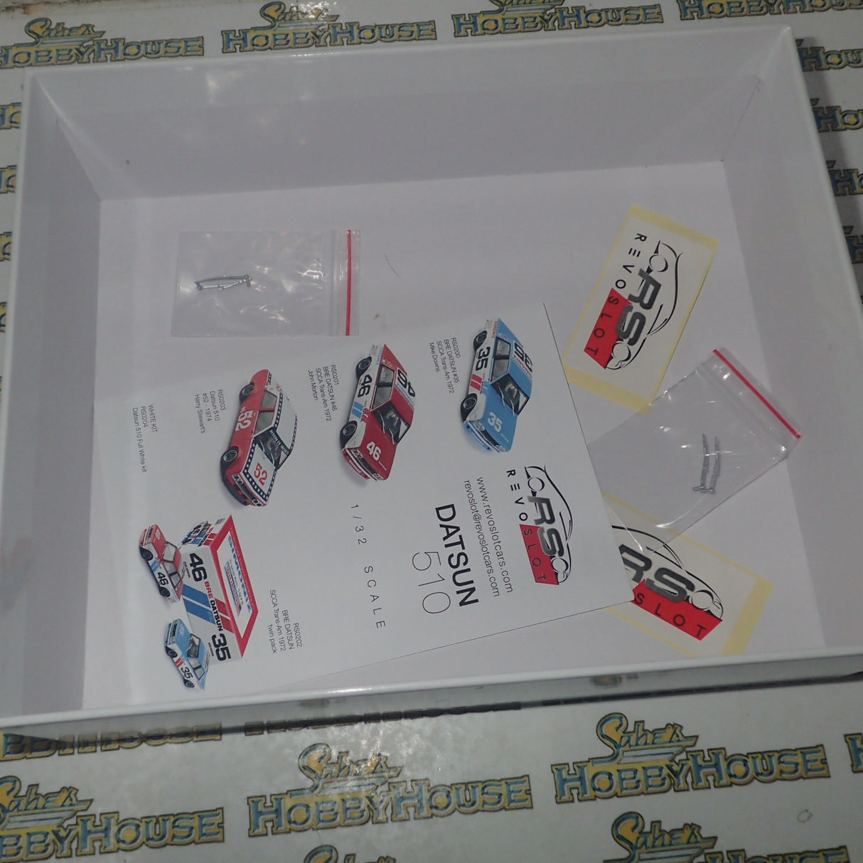 Revo Slot RS0202 – 1/32 Scale DATSUN 510 TWIN SET #35 & #46 SCCA TRANSAM 1972 Mike Downs & John Morton