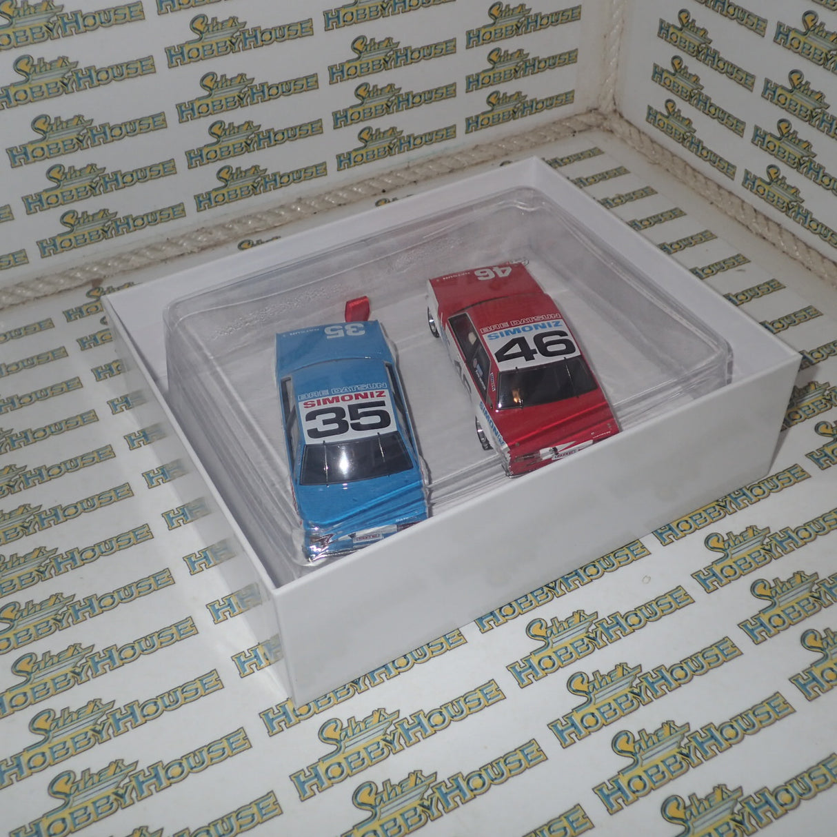 Revo Slot RS0202 – 1/32 Scale DATSUN 510 TWIN SET #35 & #46 SCCA TRANSAM 1972 Mike Downs & John Morton