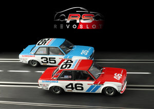 Revo Slot RS0202 – 1/32 Scale DATSUN 510 TWIN SET #35 & #46 SCCA TRANSAM 1972 Mike Downs & John Morton
