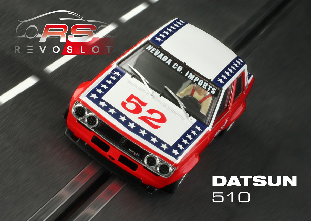 Revo Slot RS0203 – 1/32 Scale DATSUN 510 #52 SCCA 1974 Harry Stewart’s