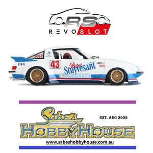 Revo Slot RS093 – 1/32 Scale Mazda RX-7 n.43 Bathurst 1000 - 1983 Peter Stuyvesant - International Racing - A. Moffat - Y. Katayama