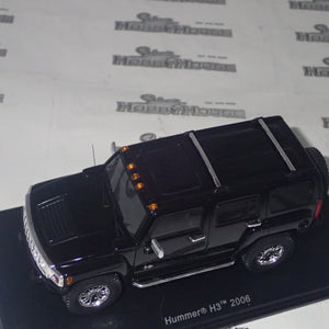 Spark Models S0873 - 1/43 Scale - Hummer H3 2006 in Black Scale Model Replica