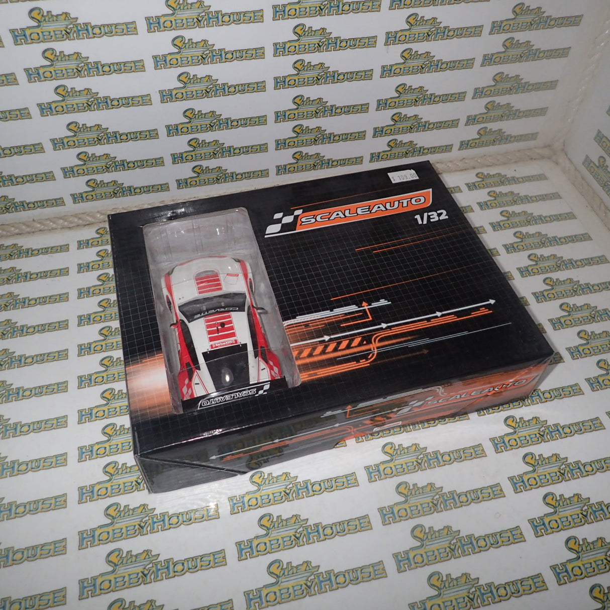 ScaleAuto SC-6179a - 1/32 Scale 2017 Chevrolet Corvette C7R GT3 Cup Edition White / Red R-Version Slot Car