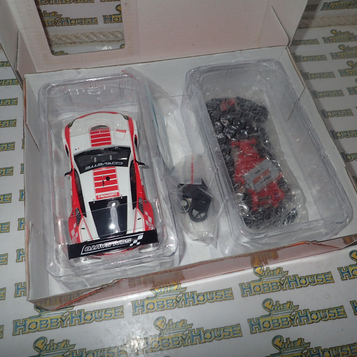 ScaleAuto SC-6179a - 1/32 Scale 2017 Chevrolet Corvette C7R GT3 Cup Edition White / Red R-Version Slot Car