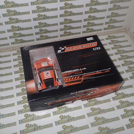 ScaleAuto SC-6179d - 1/32 Scale 2017 Chevrolet Corvette C7R GT3 Cup Edition Orange / White R-Version Slot Car