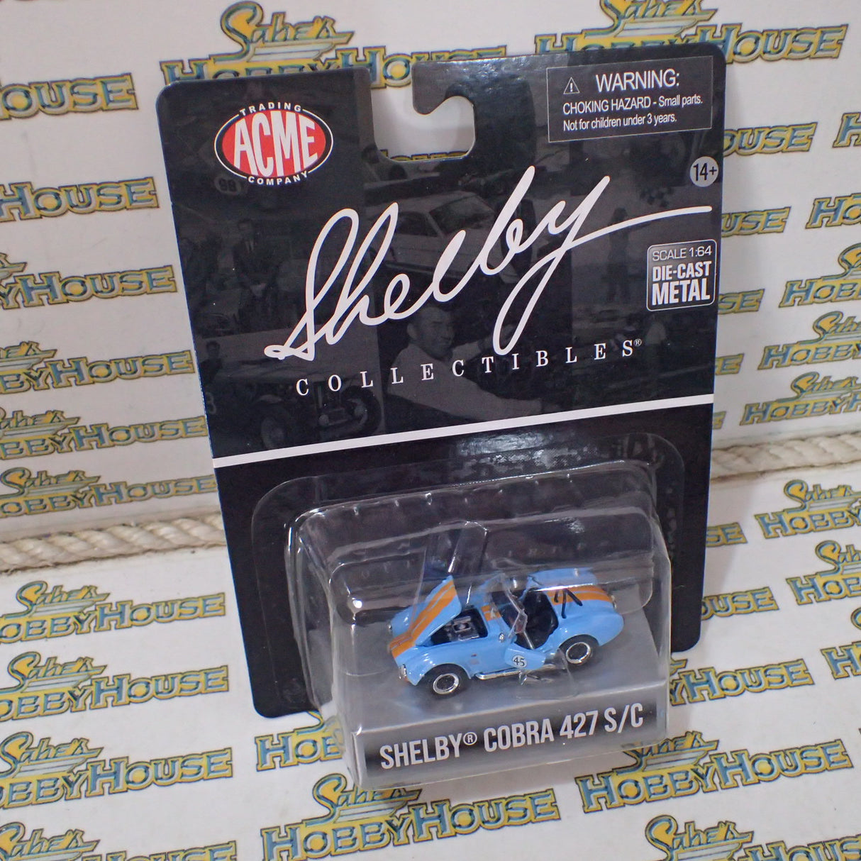 Shelby Collectibles SC-705-45 - 1/64 #45 1965 Shelby Cobra 427 S/C - Gulf Colors