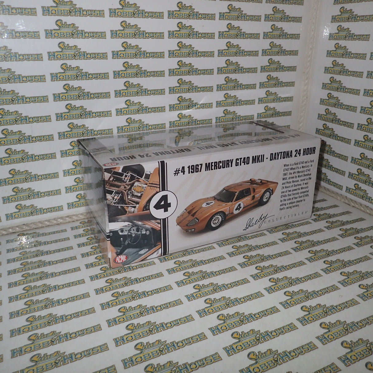 Shelby Collectibles SC18002 - 1/18 Scale #4 1967 Mercury GT40 MKII - Daytona 24 Hour