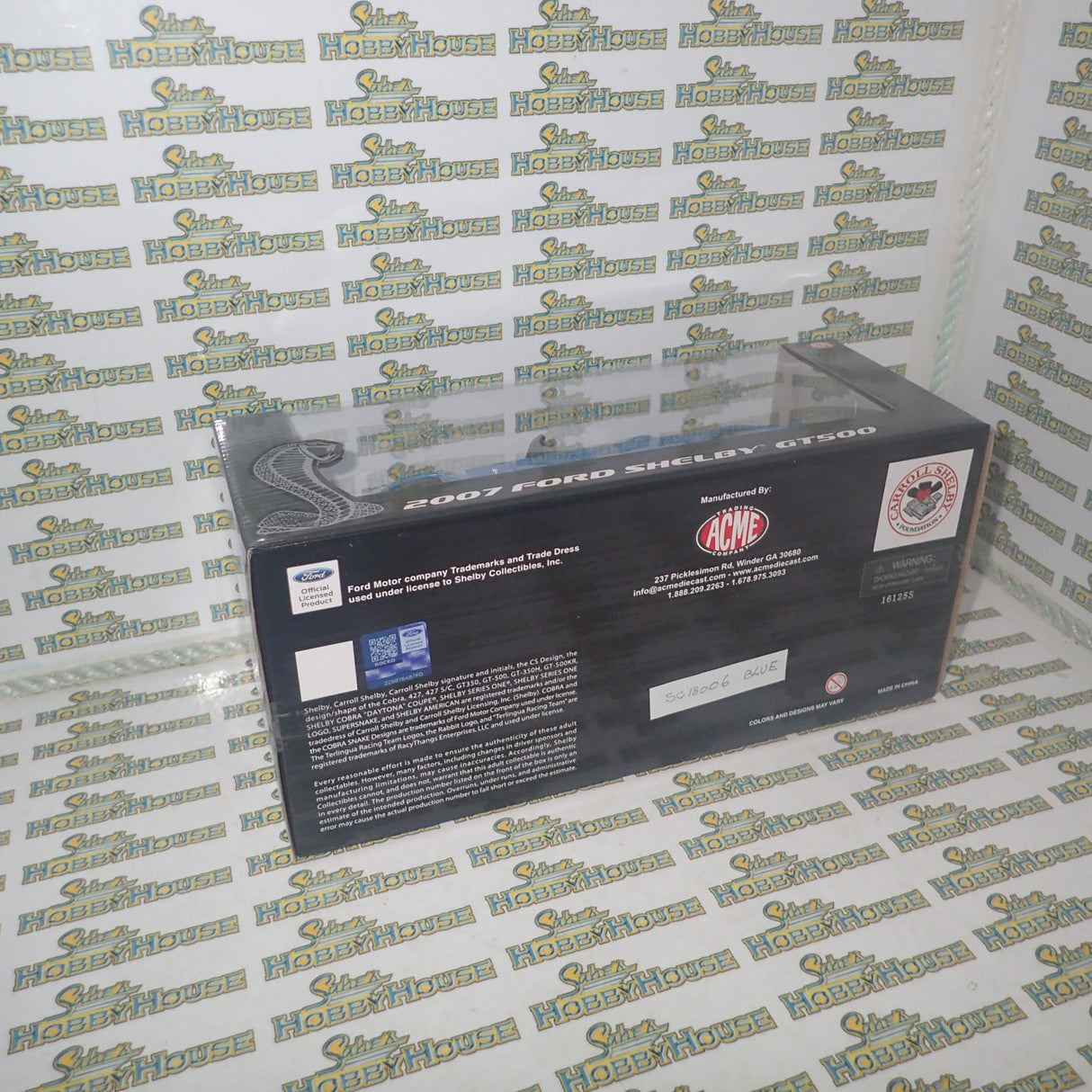 Shelby Collectibles SC18006 - 1/18 2007 Ford Mustang Shelby GT500 - Windveil Blue scale replica