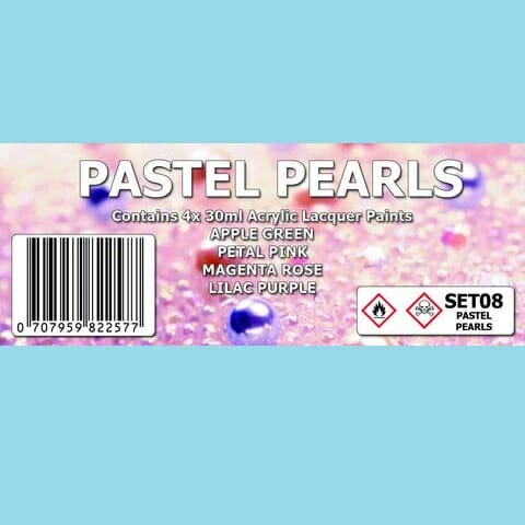 The Scale Modellers Supply - PASTEL PEARLS COLOUR SET Acrylic Lacquer 4x 30ml Bottles Set #SET08
