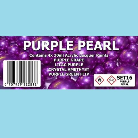 The Scale Modellers Supply - PURPLE PEARL COLOUR SET Acrylic Lacquer 4x 30ml Bottles Set #SET16