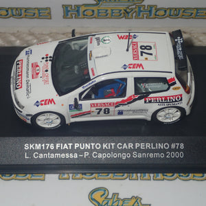 SKID SKM176 - 1/43 Scale Fiat Punto Kit Car Perlino #78 L. Cantamessa - P. Capolono Sanremo 2000 Diecast Scale Model Replica