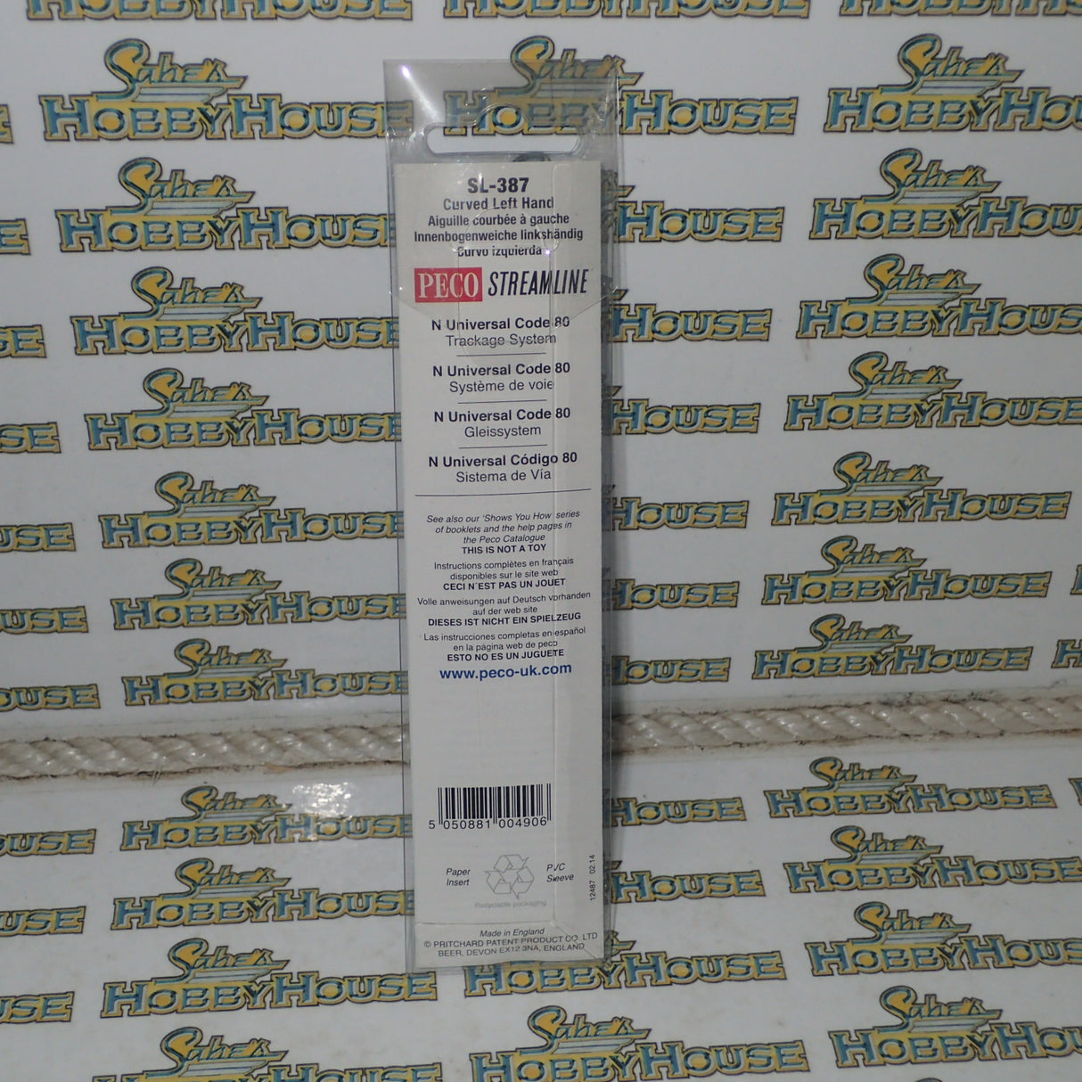 PECO - N Gauge/Scale - Code 80 Left Hand Curved Turnout Insulfrog #SL-387