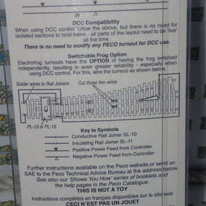 PECO Streamline HO/00 - Universal Code 100 Nickel Silver Rail Electrofrog - Large Radius Right Hand
