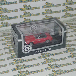 Triple 9 Collection T9P100001 - 1/43 Scale Premium Series Red 1964 MG B Convertible Diecast Model Replica