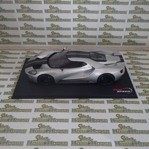 Top Speed TS0011 - 1/18 Scale Ford GT 2015 Chicago Auto Show - Ingot Silver Model Replica
