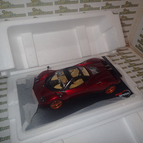 Top Speed Models TS0098 - 1/18 Scale - Pagani Zonda F in Rosso Dubai Scale Model Replica