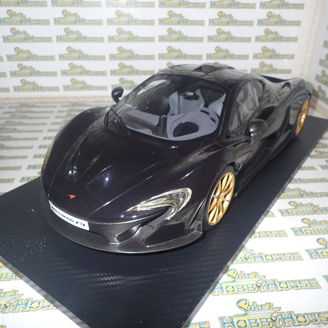 TSM Models TSM161204 - 1/12 Scale with DEFECTS 2014 McLaren P1 in Gotham Black Resin Scale Model