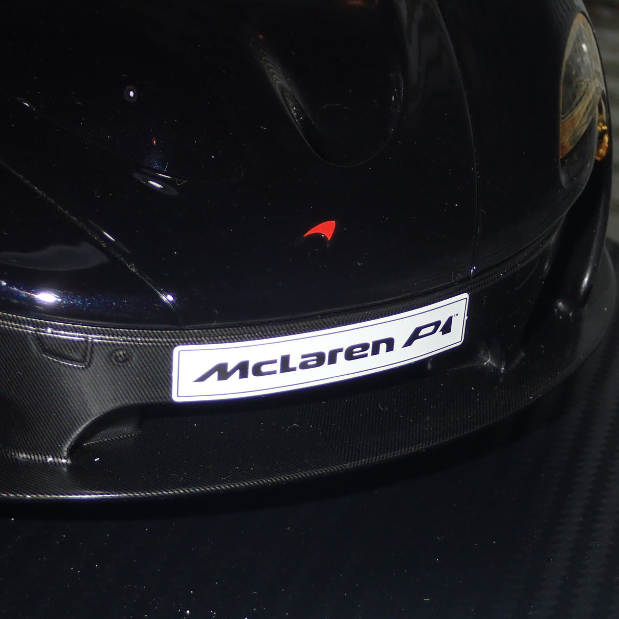 TSM Models TSM161204 - 1/12 Scale with DEFECTS 2014 McLaren P1 in Gotham Black Resin Scale Model