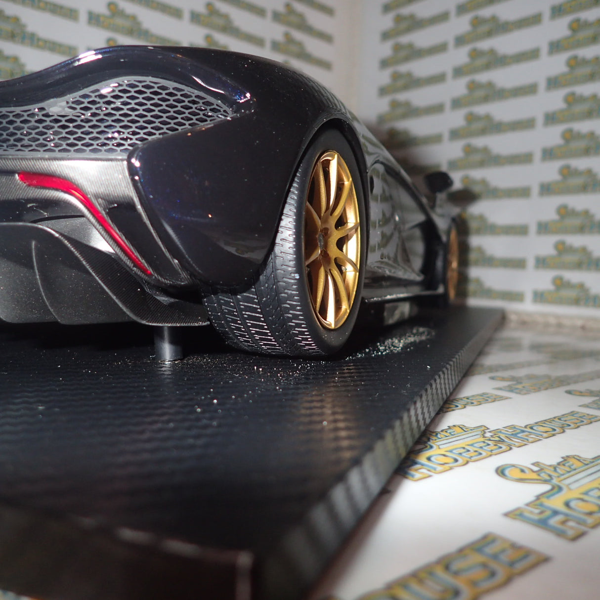 TSM Models TSM161204 - 1/12 Scale with DEFECTS 2014 McLaren P1 in Gotham Black Resin Scale Model