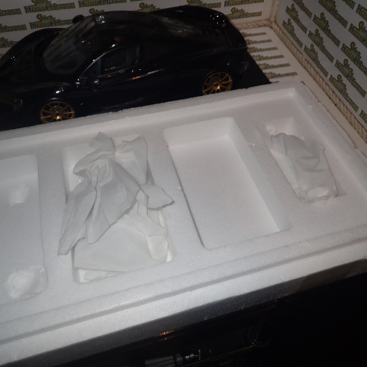 TSM Models TSM161204 - 1/12 Scale with DEFECTS 2014 McLaren P1 in Gotham Black Resin Scale Model