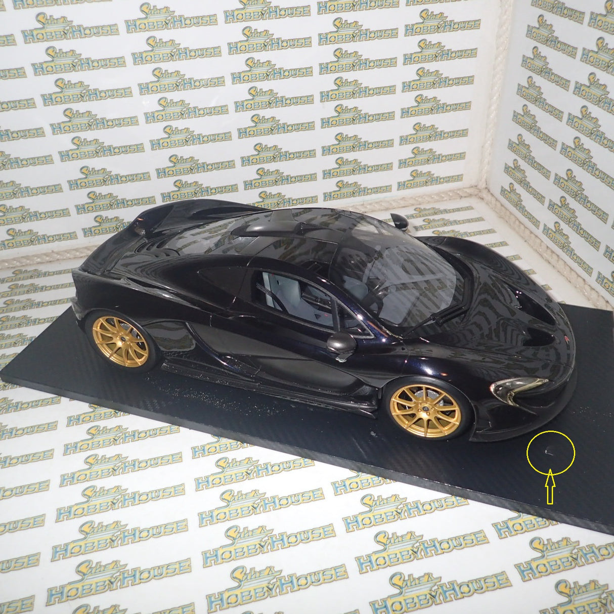 TSM Models TSM161204 - 1/12 Scale with DEFECTS 2014 McLaren P1 in Gotham Black Resin Scale Model