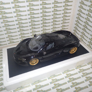 TSM Models TSM161204 - 1/12 Scale with DEFECTS 2014 McLaren P1 in Gotham Black Resin Scale Model