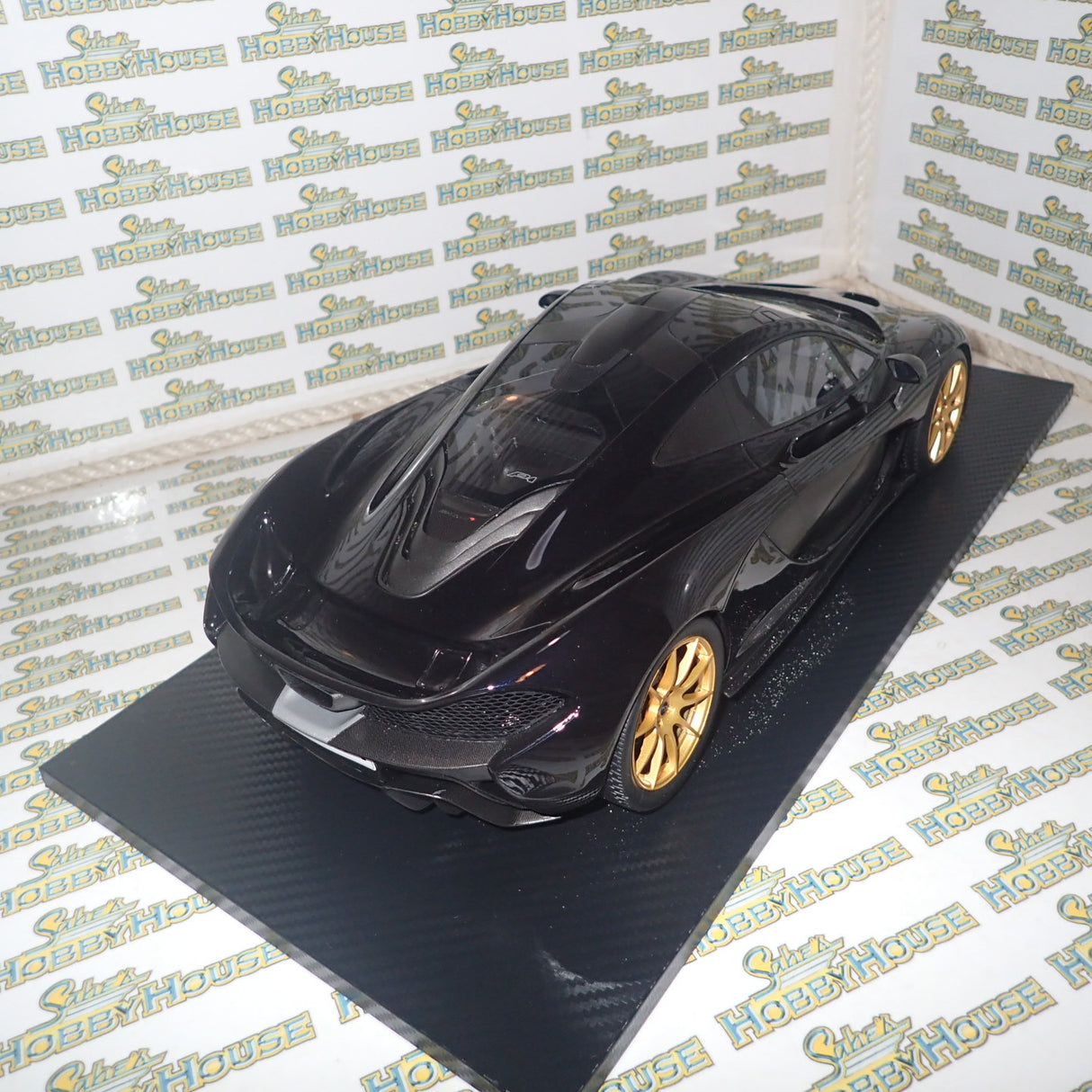 TSM Models TSM161204 - 1/12 Scale with DEFECTS 2014 McLaren P1 in Gotham Black Resin Scale Model