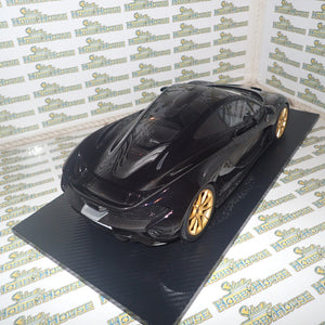 TSM Models TSM161204 - 1/12 Scale with DEFECTS 2014 McLaren P1 in Gotham Black Resin Scale Model