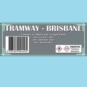 The Scale Modellers Supply - TRAMWAY - BRISBANE COLOUR SET Acrylic Lacquer 3 x 30ml Bottles TWSET04