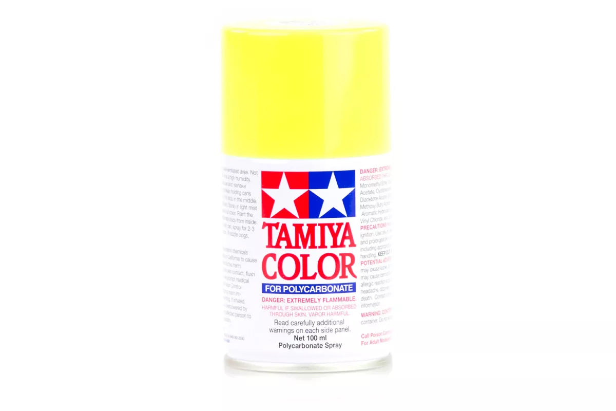 Tamiya 86027 - PS-27 Fluorescent Yellow Polycarbonate Spray Paint 100ml