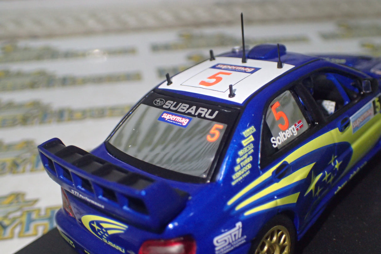 Prodrive WRCITALY05 – 1/43 Subaru World Rally Team #5 Peter Solberg 2005 Subaru WRC Italy Die-cast Model Replica