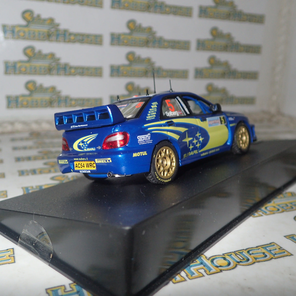 Prodrive WRCITALY05 – 1/43 Subaru World Rally Team #5 Peter Solberg 2005 Subaru WRC Italy Die-cast Model Replica