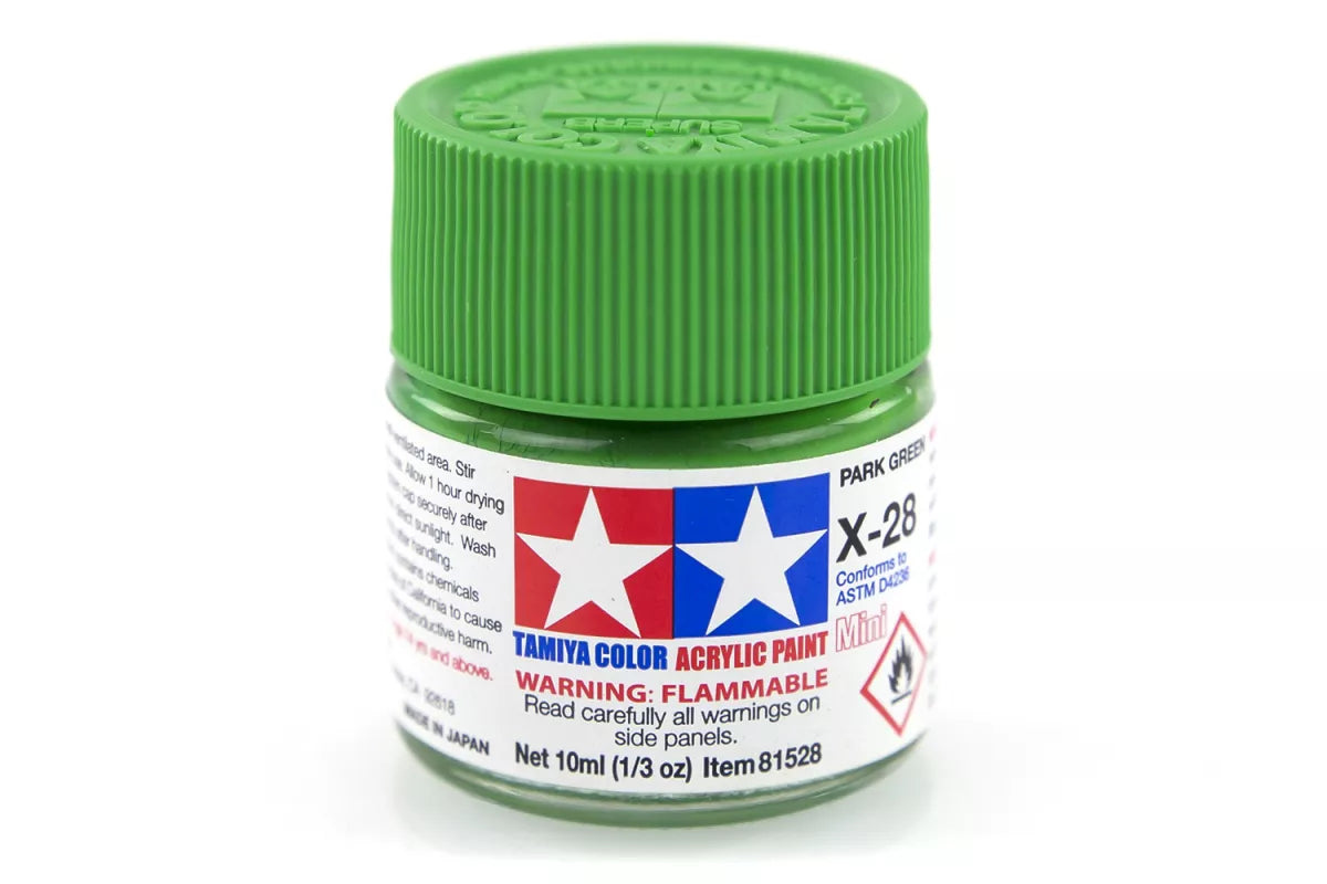 Tamiya - X-28 Park Green Gloss Acrylic 10ml Paint Pot