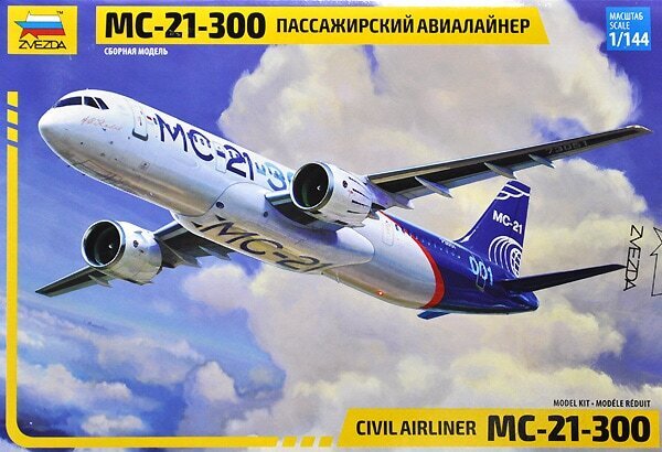 Zvezda ZV7033 - 1/144 Scale Irkut MC-21 Civilian Plane Plastic Model Kit