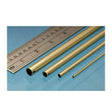 Albion Alloys MBT03 - Precision Metals - Micro Brass Round Tube (0.3mm X 0.12mm) 305mm Long