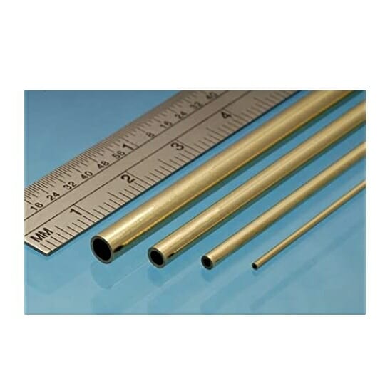Albion Alloys MBT03 - Precision Metals - Micro Brass Round Tube (0.3mm X 0.12mm) 305mm Long
